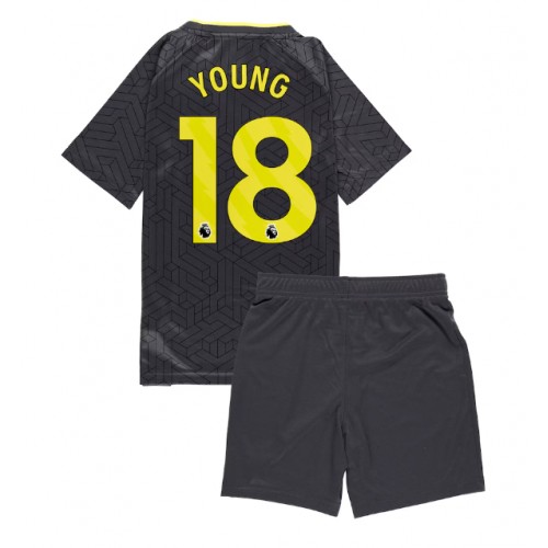 Dres Everton Ashley Young #18 Gostujuci za djecu 2024-25 Kratak Rukav (+ kratke hlače)